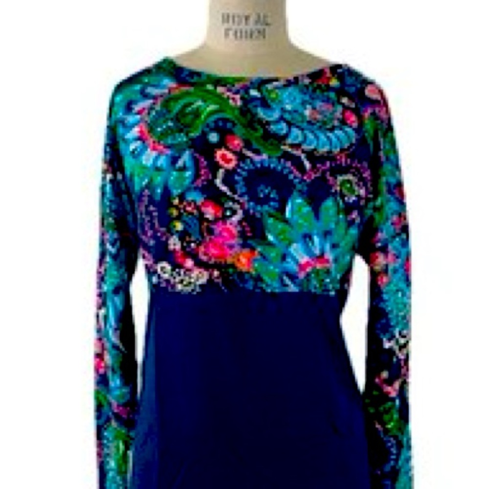 NWOT Lilly Pulitzer Finn Floral Blue Women's Top size M